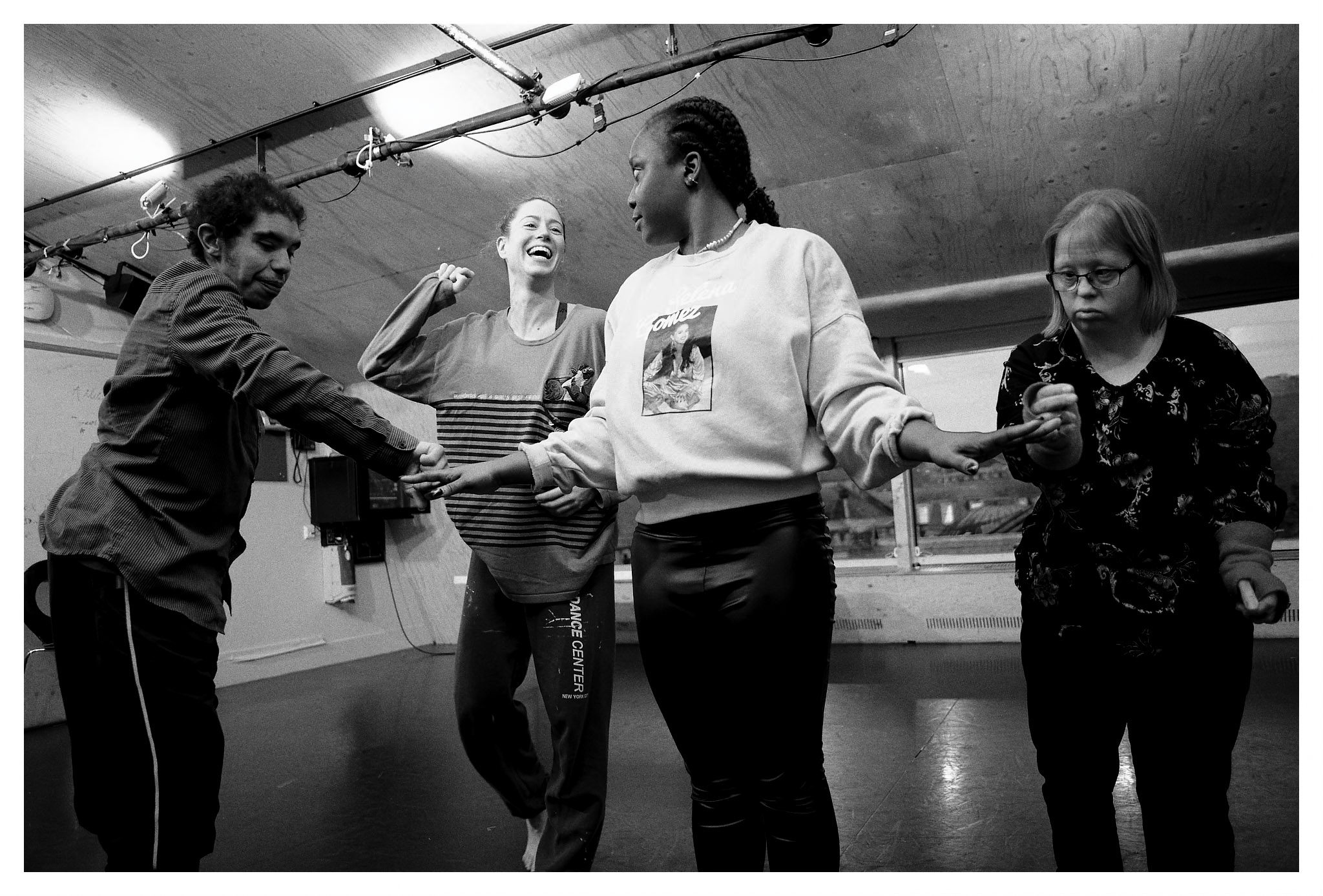 Corali dancers in rehearsals for performance of Super Hot Hot Dog at Theatre Royal, Bath
